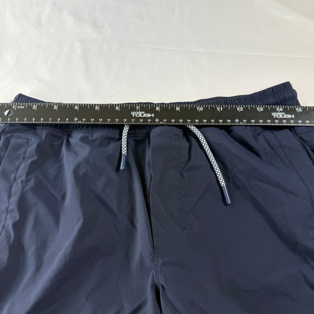 Birddogs Mens Large Navy Blue Lined Athletic Swim Trunks Drawstring Pockets - Picture 4 of 9
